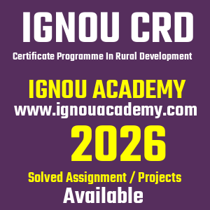 IGNOU CRD SOLVED ASSIGNMENT 2026